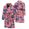 Patriot Pattern Print Men Long Robe-grizzshop