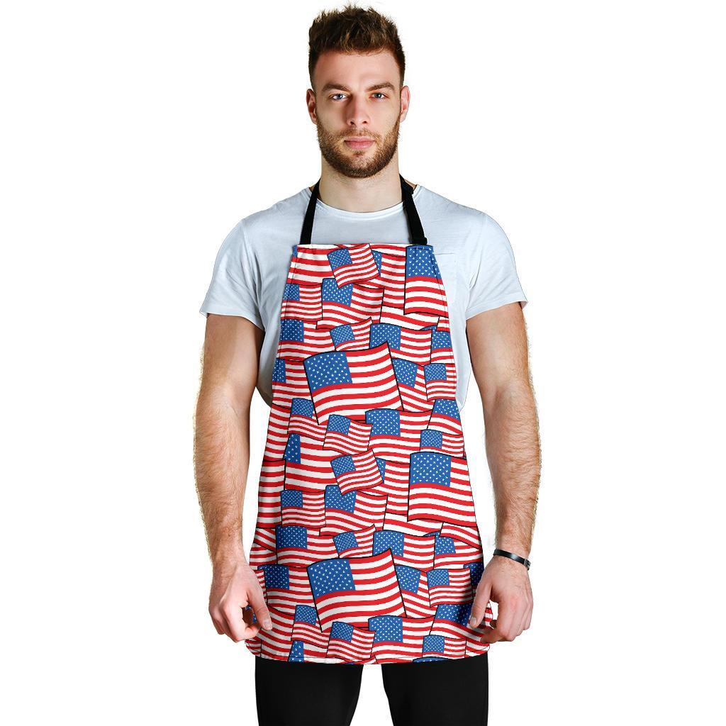 Patriot Pattern Print Men's Apron-grizzshop