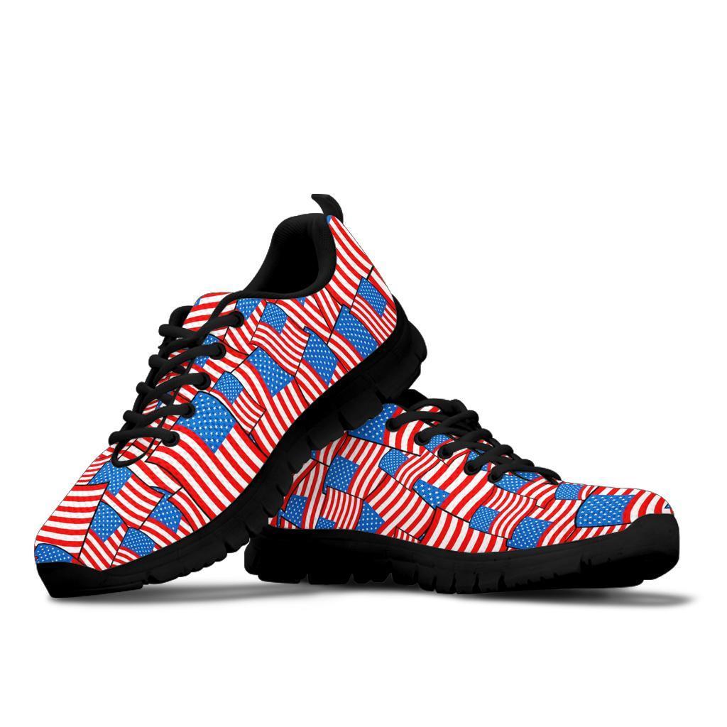 Patriot Pattern Print Sneaker Shoes For Men Women-grizzshop