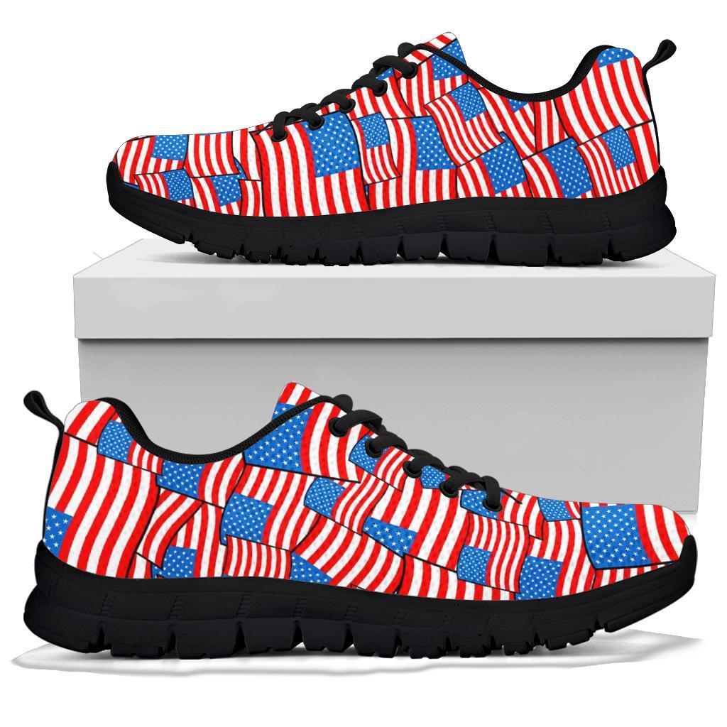 Patriot Pattern Print Sneaker Shoes For Men Women-grizzshop