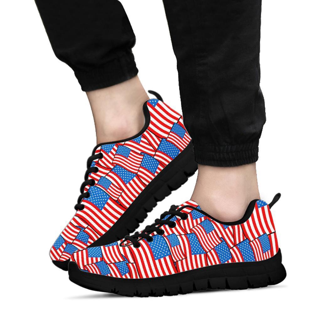 Patriot Pattern Print Sneaker Shoes For Men Women-grizzshop