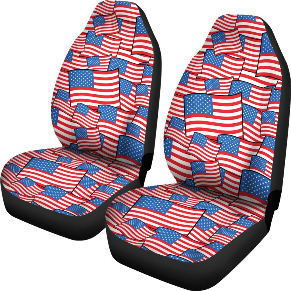 Patriot Pattern Print Universal Fit Car Seat Covers-grizzshop