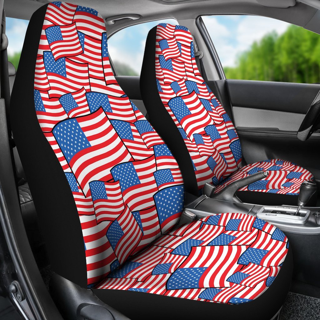 Patriot Pattern Print Universal Fit Car Seat Covers-grizzshop