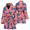 Patriot Pattern Print Women Long Robe-grizzshop