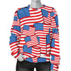 Patriot Pattern Print Women's Sweatshirt-grizzshop