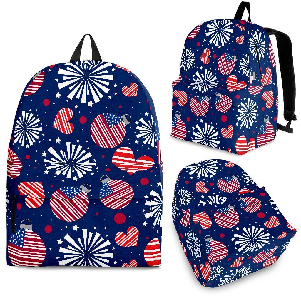 Patriot Print Pattern Backpack-grizzshop