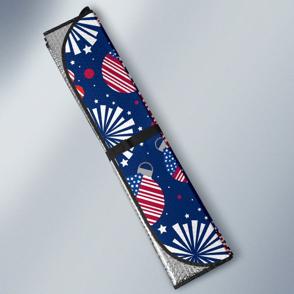 Patriot Print Pattern Car Sun Shade-grizzshop