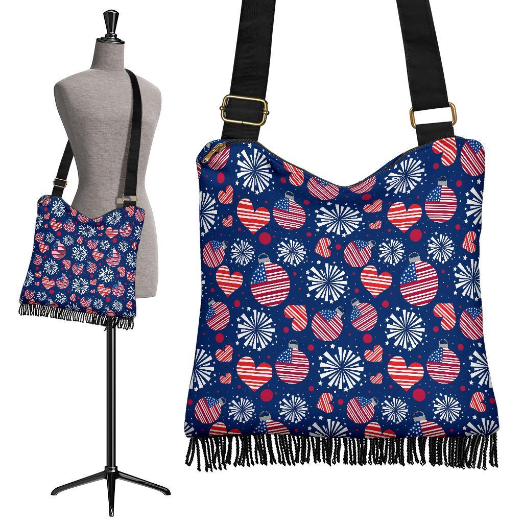 Patriot Print Pattern Crossbody bags-grizzshop