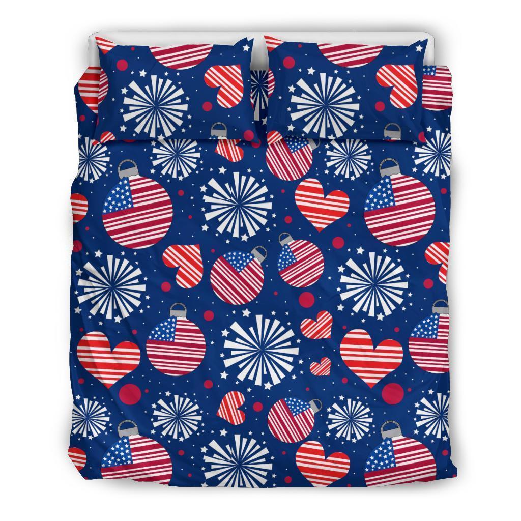 Patriot Print Pattern Duvet Cover Bedding Set-grizzshop