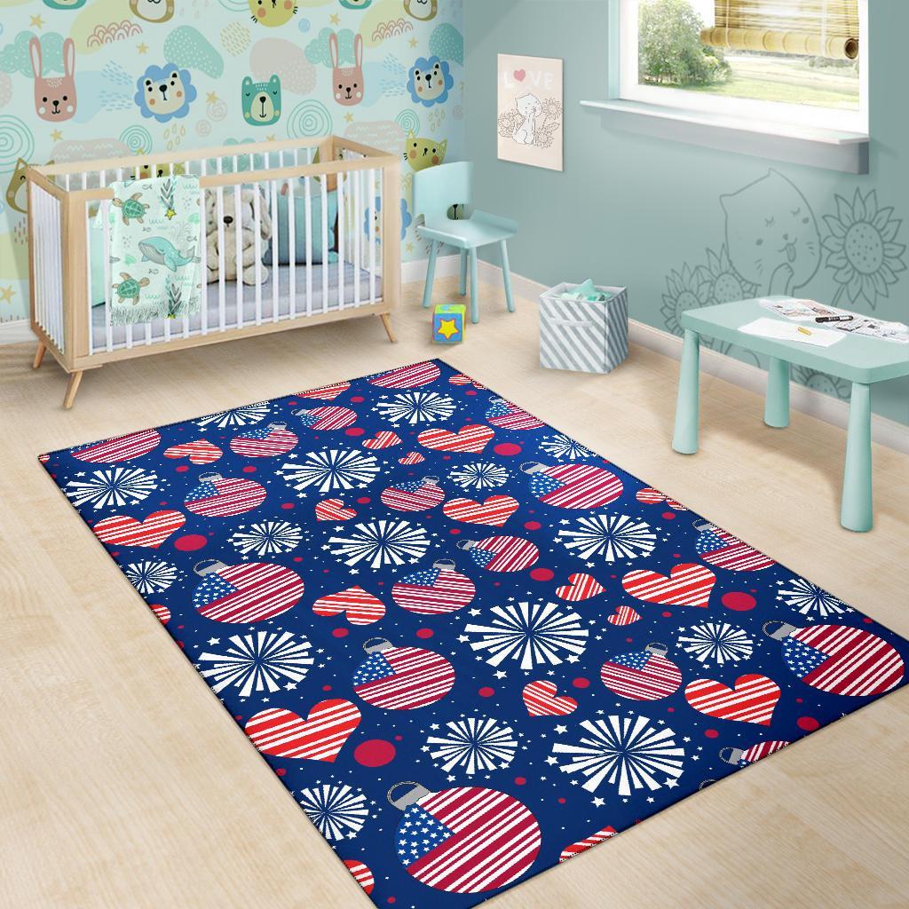 Patriot Print Pattern Floor Mat-grizzshop