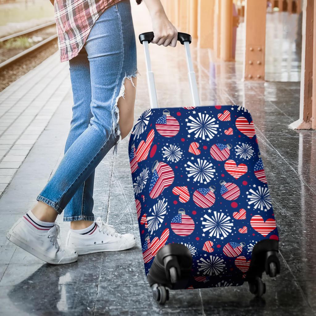 Patriot Print Pattern Luggage Cover Protector-grizzshop