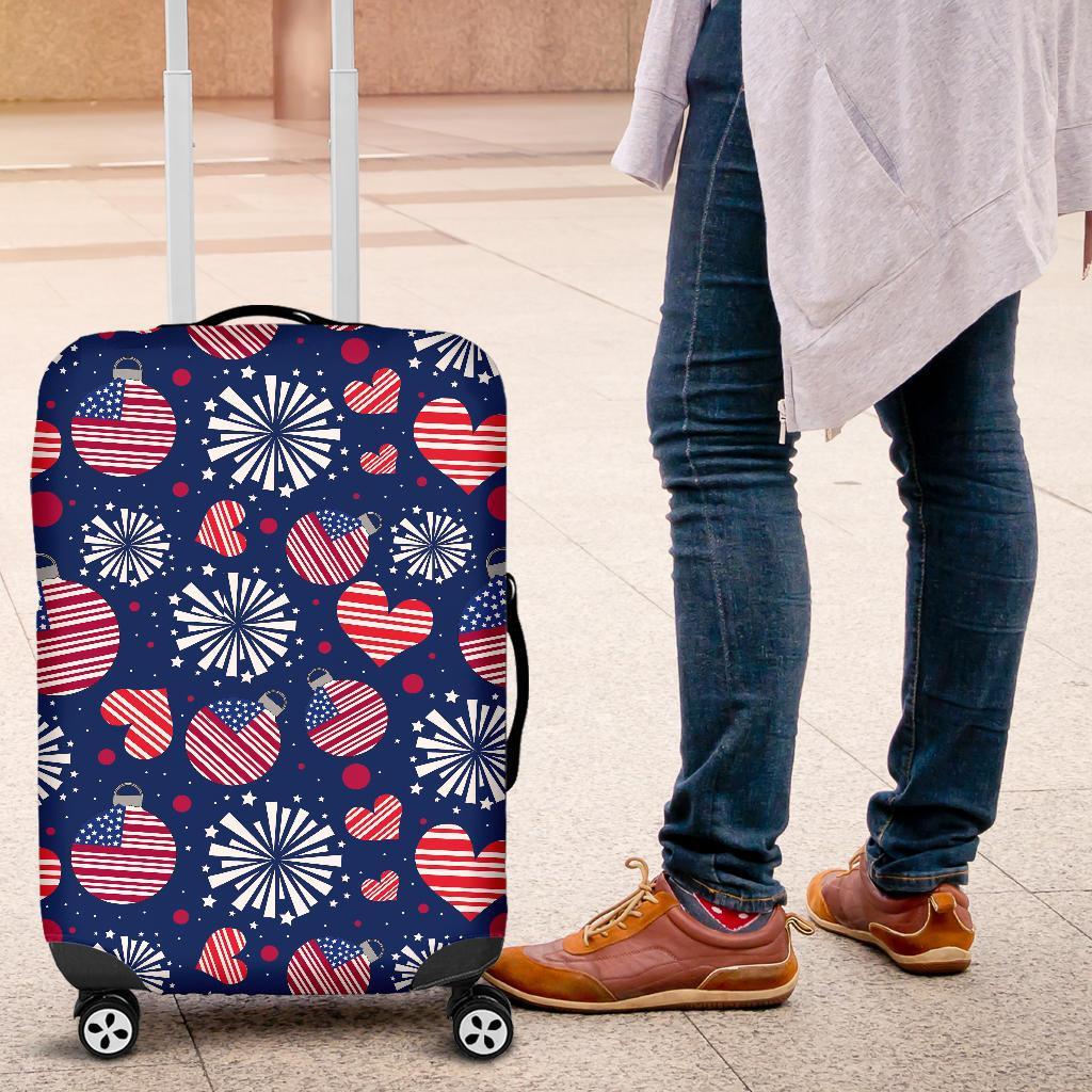 Patriot Print Pattern Luggage Cover Protector-grizzshop