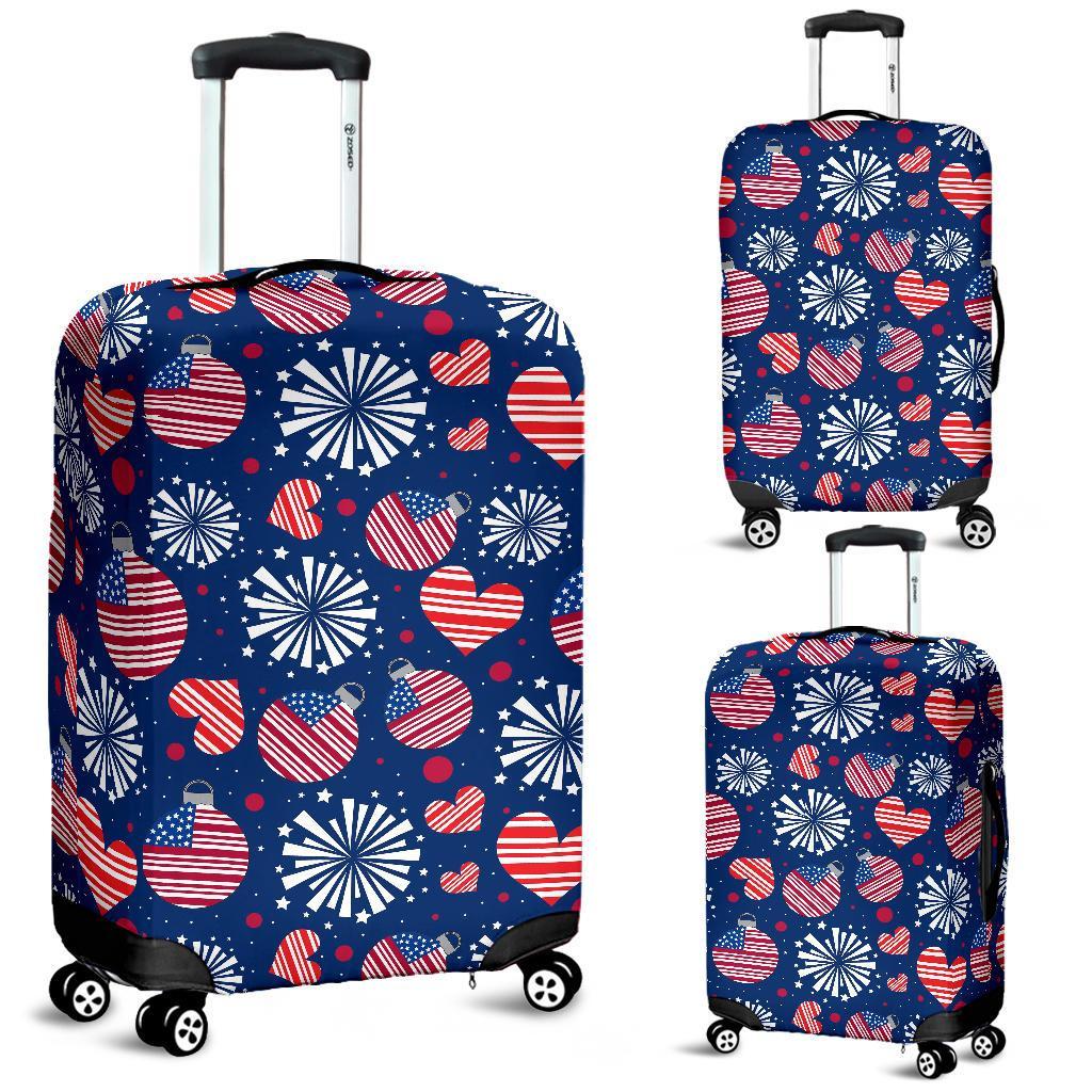 Patriot Print Pattern Luggage Cover Protector-grizzshop