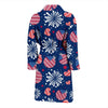 Patriot Print Pattern Men Long Robe-grizzshop