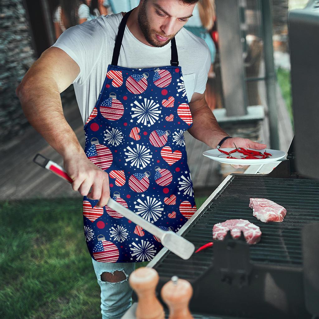 Patriot Print Pattern Men's Apron-grizzshop