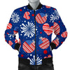 Patriot Print Pattern Men's Bomber Jacket-grizzshop