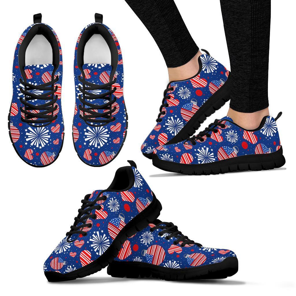 Patriot Print Pattern Sneaker Shoes For Men Women-grizzshop