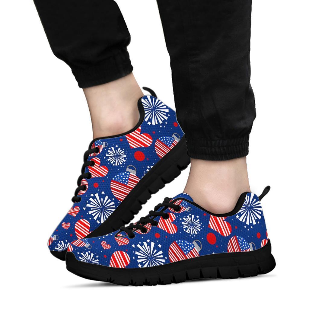 Patriot Print Pattern Sneaker Shoes For Men Women-grizzshop