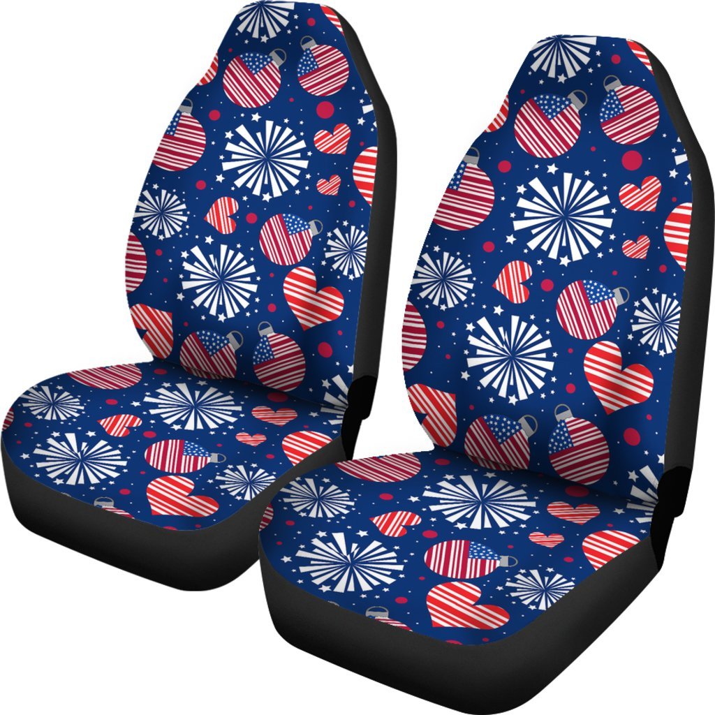 Patriot Print Pattern Universal Fit Car Seat Covers-grizzshop