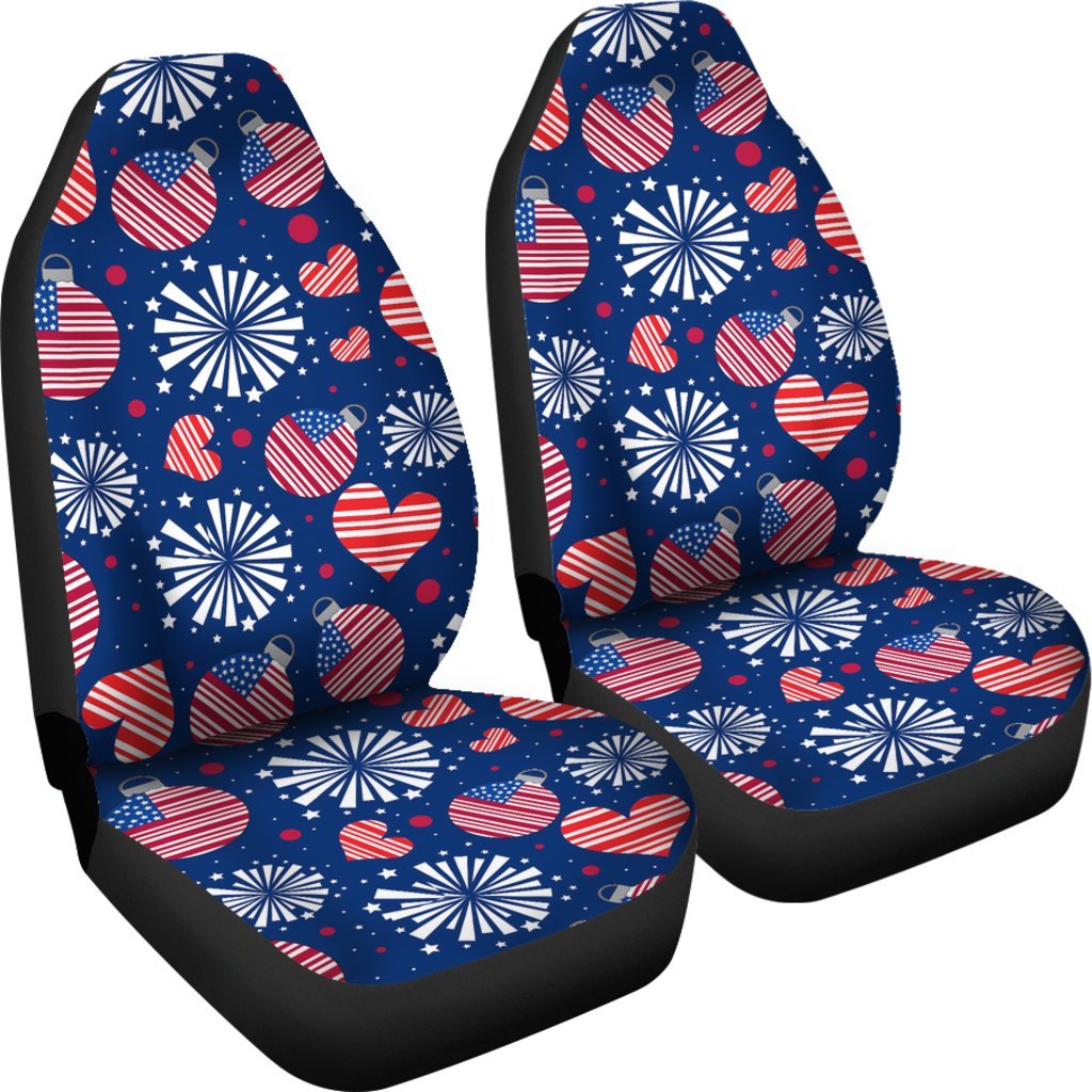 Patriot Print Pattern Universal Fit Car Seat Covers-grizzshop