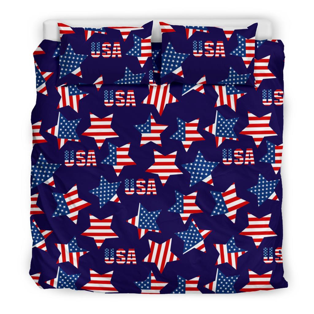 Patriot Usa Pattern Print Duvet Cover Bedding Set-grizzshop