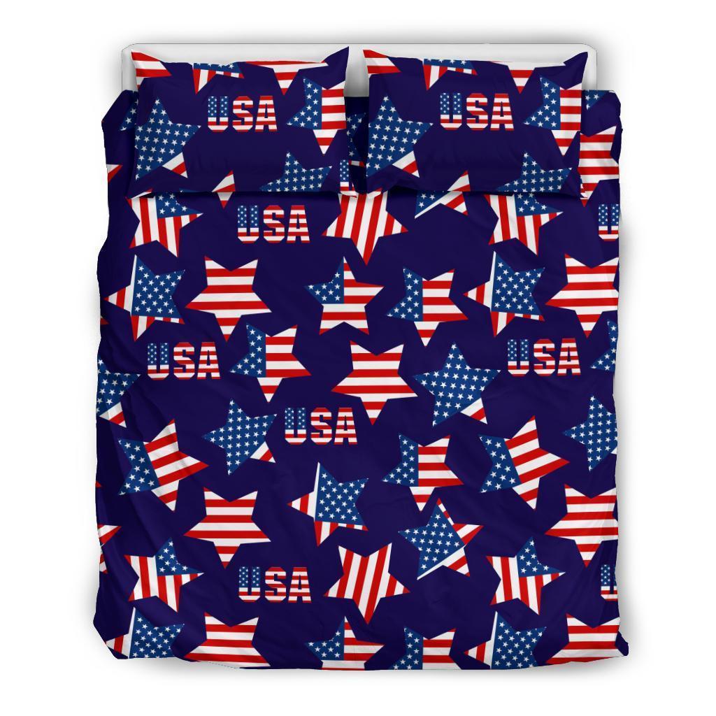 Patriot Usa Pattern Print Duvet Cover Bedding Set-grizzshop