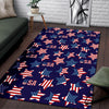 Patriot Usa Pattern Print Floor Mat-grizzshop