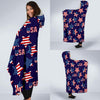 Patriot Usa Pattern Print Hooded Blanket-grizzshop