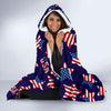 Patriot Usa Pattern Print Hooded Blanket-grizzshop