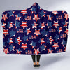 Patriot Usa Pattern Print Hooded Blanket-grizzshop