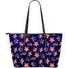 Patriot Usa Pattern Print Leather Tote Bag-grizzshop