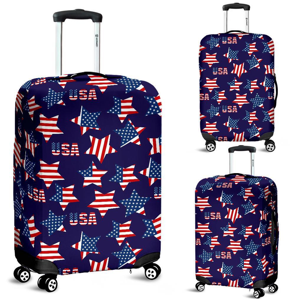 Patriot Usa Pattern Print Luggage Cover Protector-grizzshop