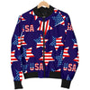 Patriot Usa Pattern Print Men's Bomber Jacket-grizzshop