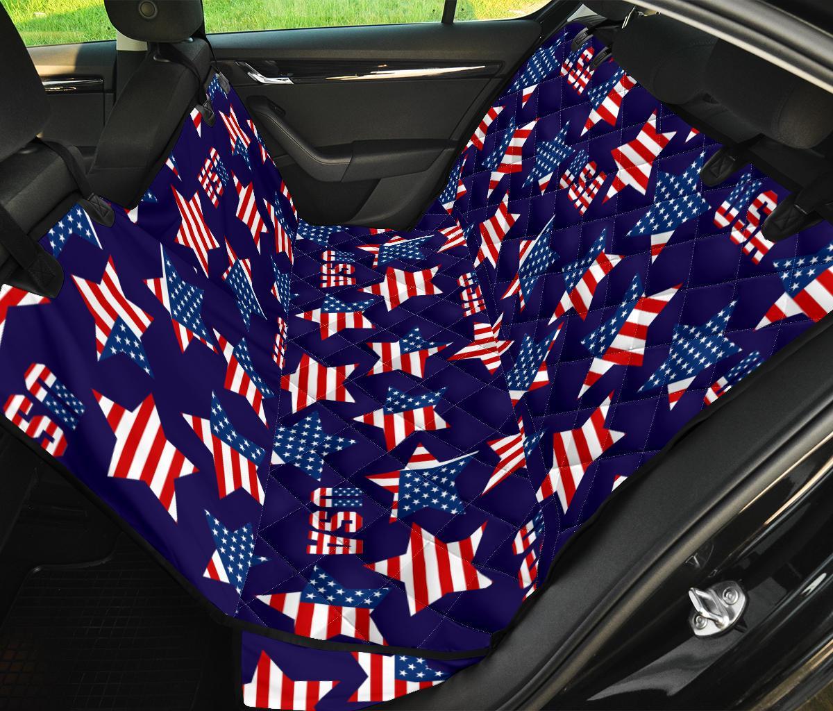 Patriot Usa Pattern Print Pet Car Seat Cover-grizzshop