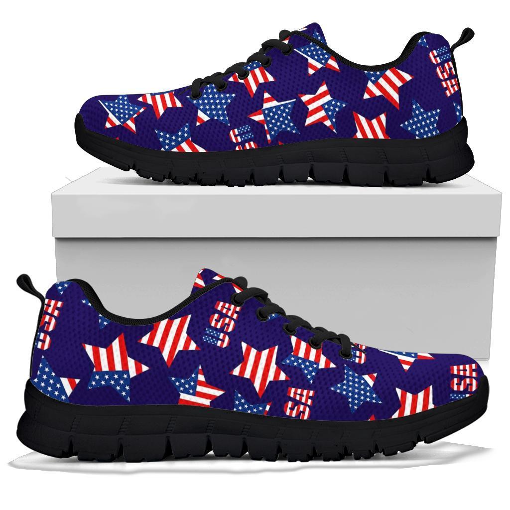 Patriot Usa Pattern Print Sneaker Shoes For Men Women-grizzshop