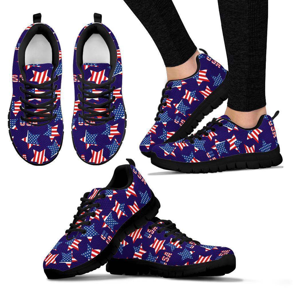 Patriot Usa Pattern Print Sneaker Shoes For Men Women-grizzshop