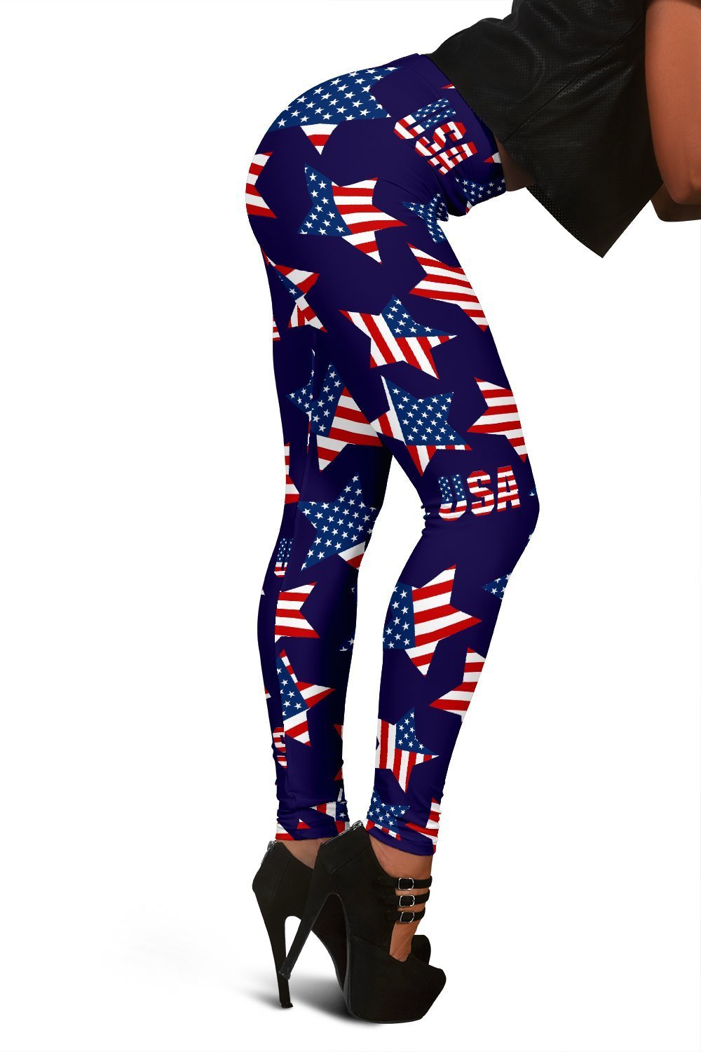 Patriot Usa Pattern Print Women Leggings-grizzshop