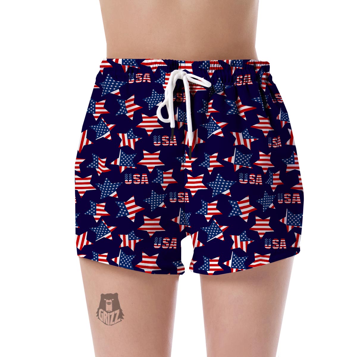 Patriot Usa Pattern Print Women's Shorts-grizzshop