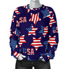 Patriot Usa Pattern Print Women's Sweatshirt-grizzshop