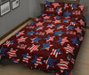 Patriot Usa Print Pattern Bed Set Quilt-grizzshop