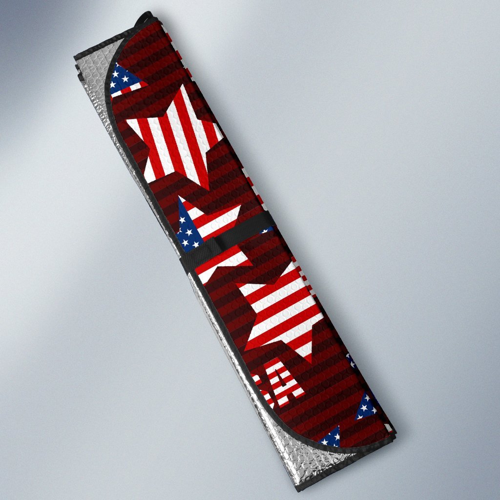 Patriot Usa Print Pattern Car Sun Shade-grizzshop