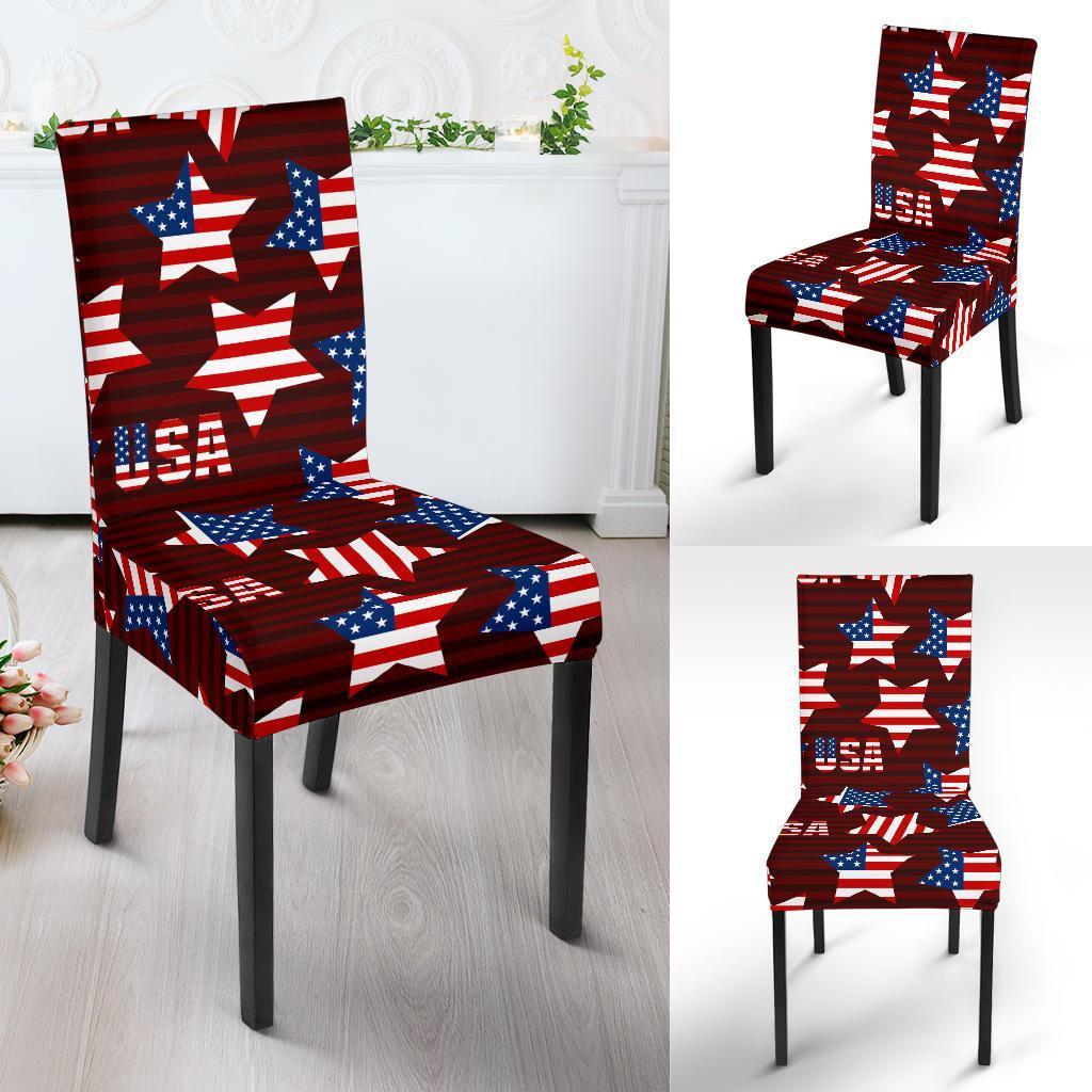 Patriot Usa Print Pattern Chair Cover-grizzshop