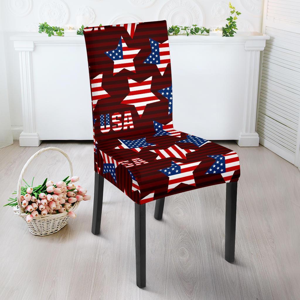 Patriot Usa Print Pattern Chair Cover-grizzshop