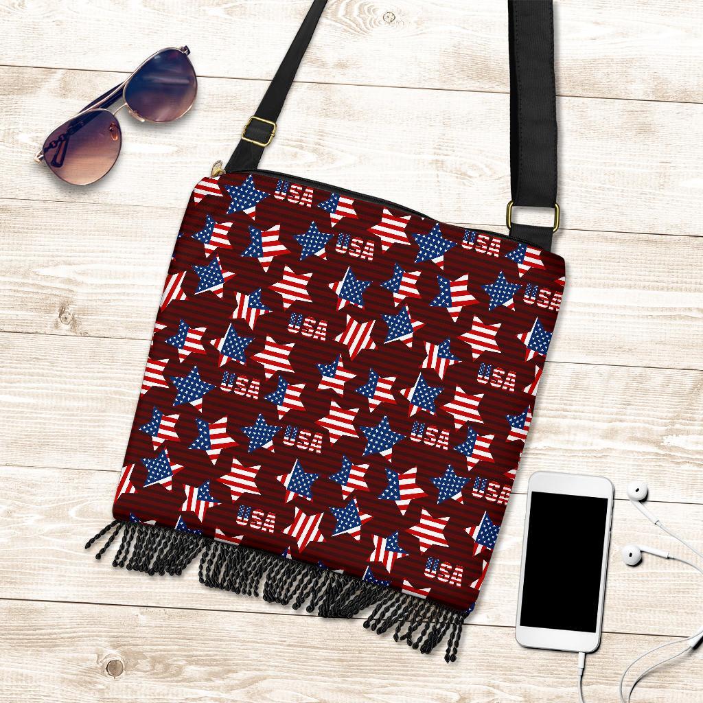 Patriot Usa Print Pattern Crossbody bags-grizzshop