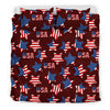 Patriot Usa Print Pattern Duvet Cover Bedding Set-grizzshop