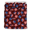 Patriot Usa Print Pattern Duvet Cover Bedding Set-grizzshop