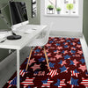 Patriot Usa Print Pattern Floor Mat-grizzshop