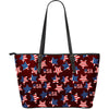 Patriot Usa Print Pattern Leather Tote Bag-grizzshop