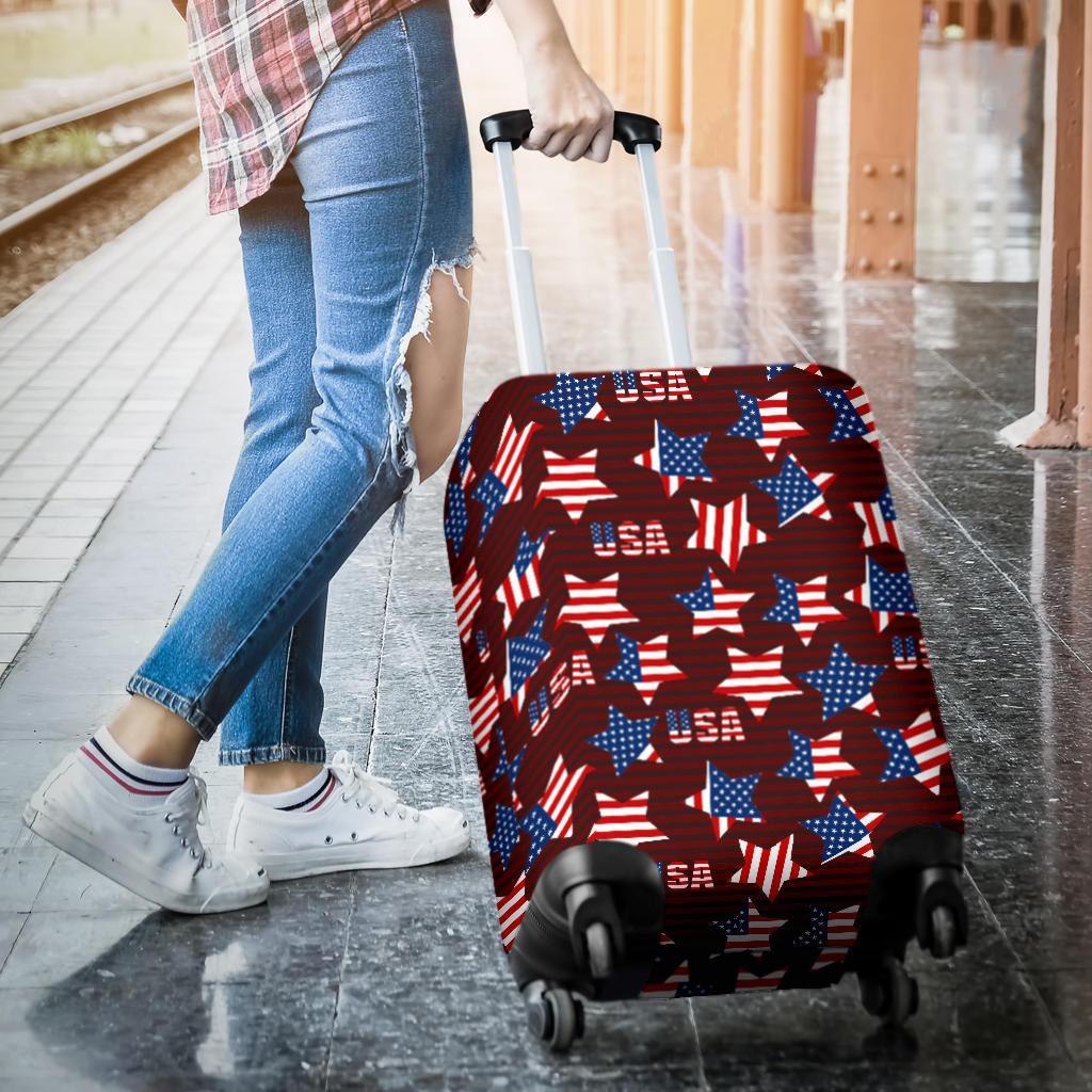 Patriot Usa Print Pattern Luggage Cover Protector-grizzshop