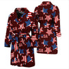 Patriot Usa Print Pattern Men Long Robe-grizzshop